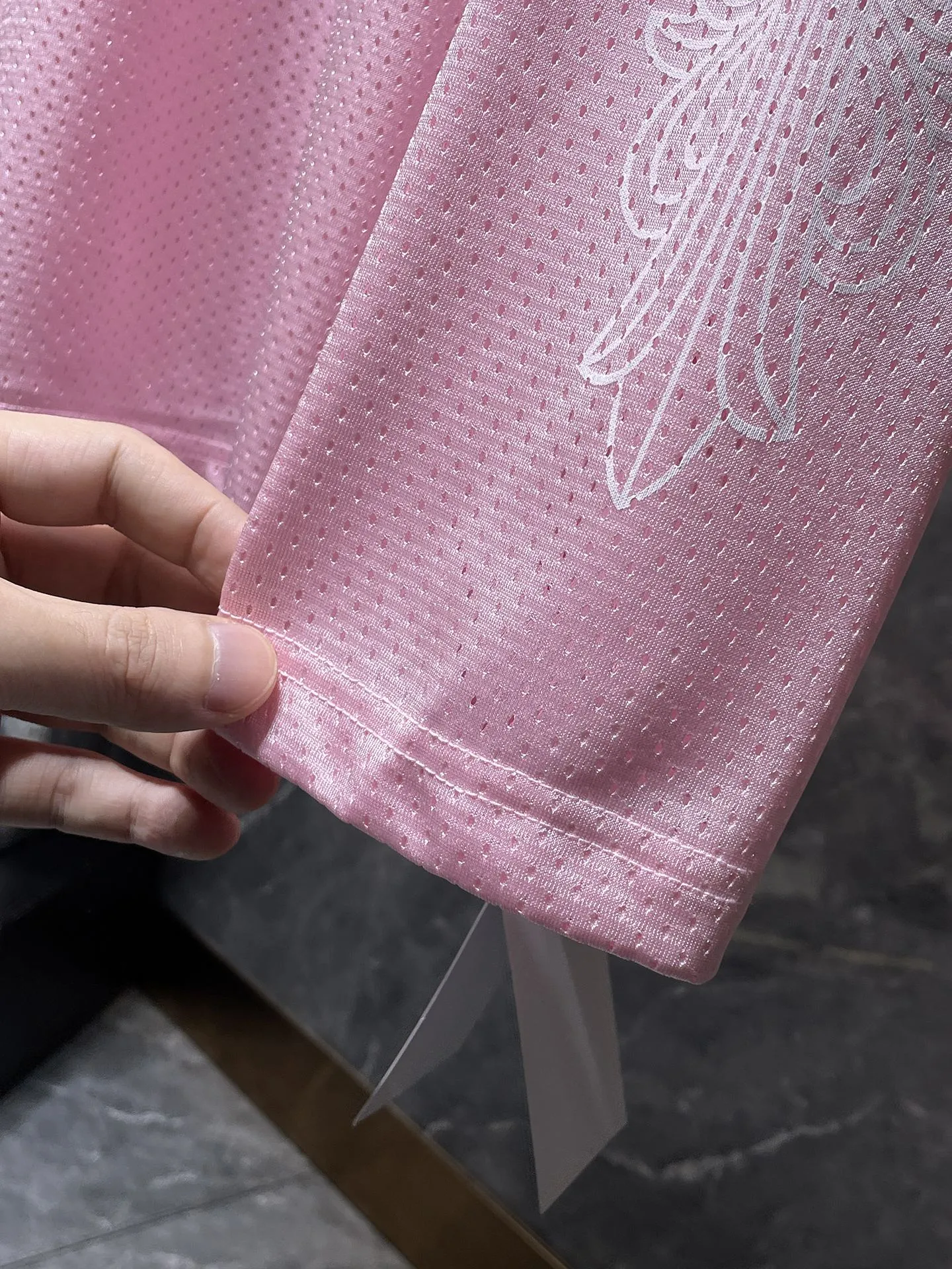 P216 Chrome Hearts 25ss customized version of high gram weight uniform fabric Chrome mattyboy official website limited flower arm ice hockey uniform counter synchronization 1:1 replica version Recommended color: pink Size: S, M, L, XL